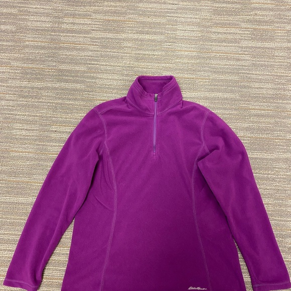 Eddie Bauer Pullover Fleece Jacket size PM Purple - Picture 1 of 3